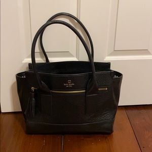 EUC Kate space black leather purse